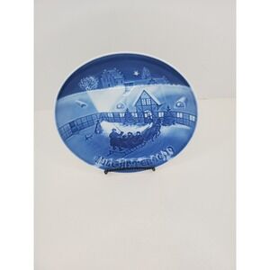 Bing‎ & Grondahl 1969 Arrival Chistmas Guests Holiday Horse & Sleigh Plate